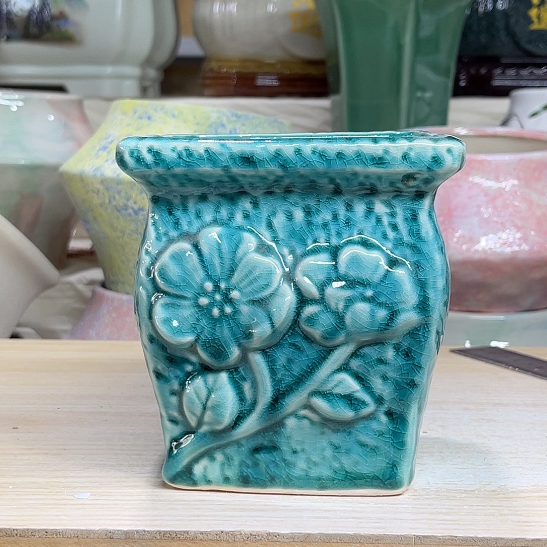 陶瓷绿植多肉微瑕花盆外口径：10*11