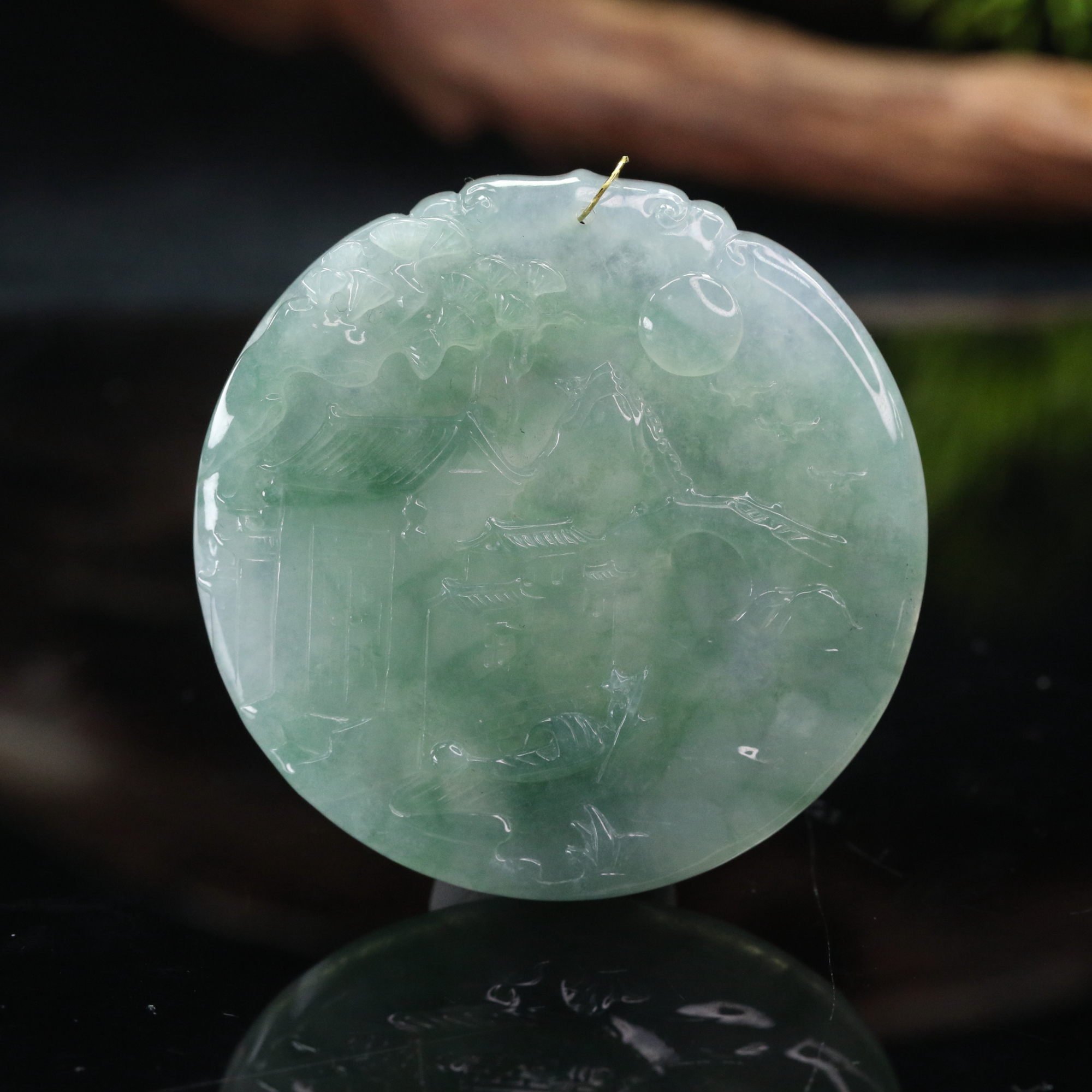 lot26天然缅甸翡翠A货晴冰山水/300925/保利厦门拍卖