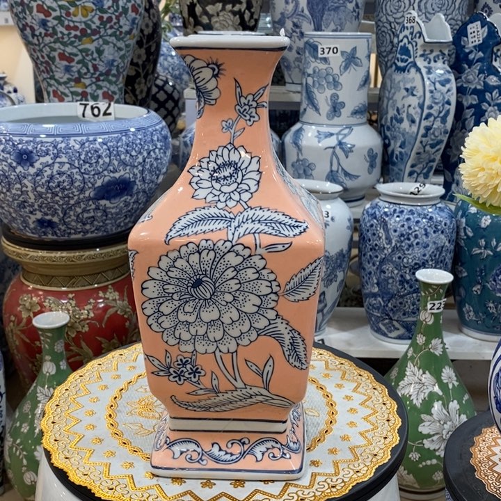 摆件妮手绘陶瓷彩绘花瓶