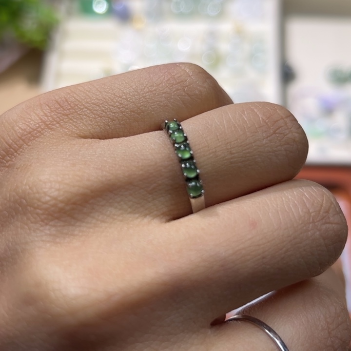 翡翠银S925镶嵌颈饰排戒02