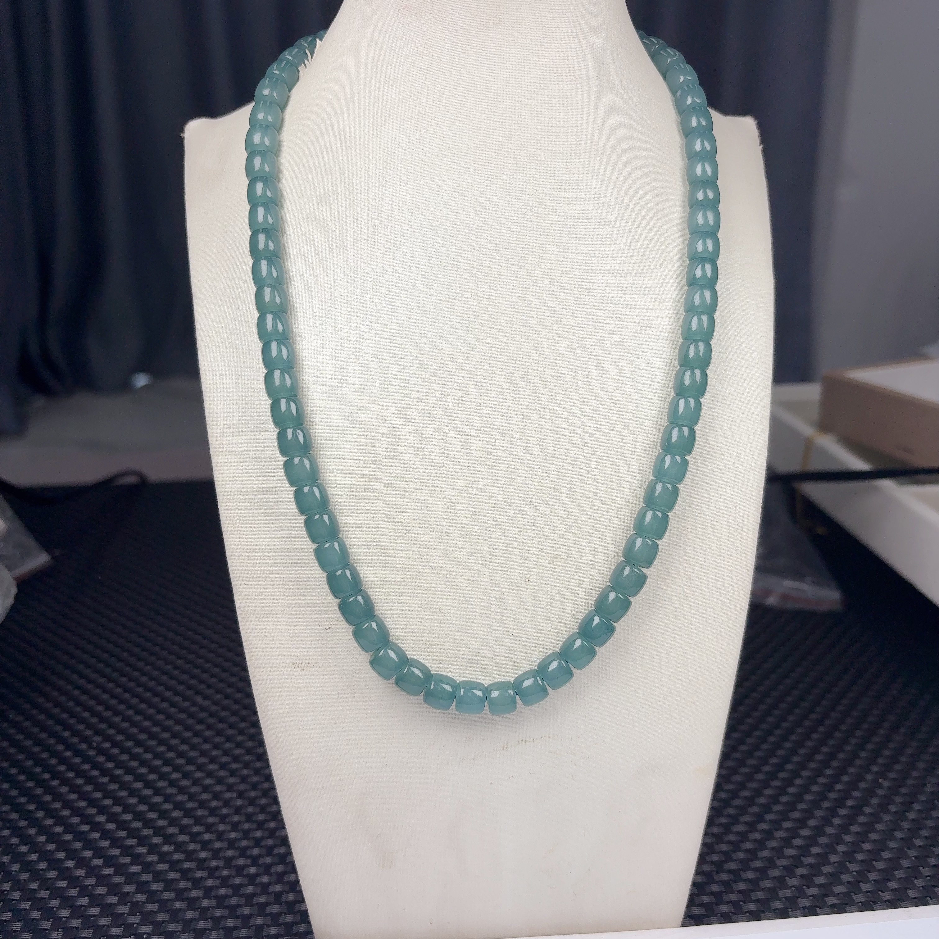 z202蓝水桶珠8m妈妈链女款手工时尚百搭