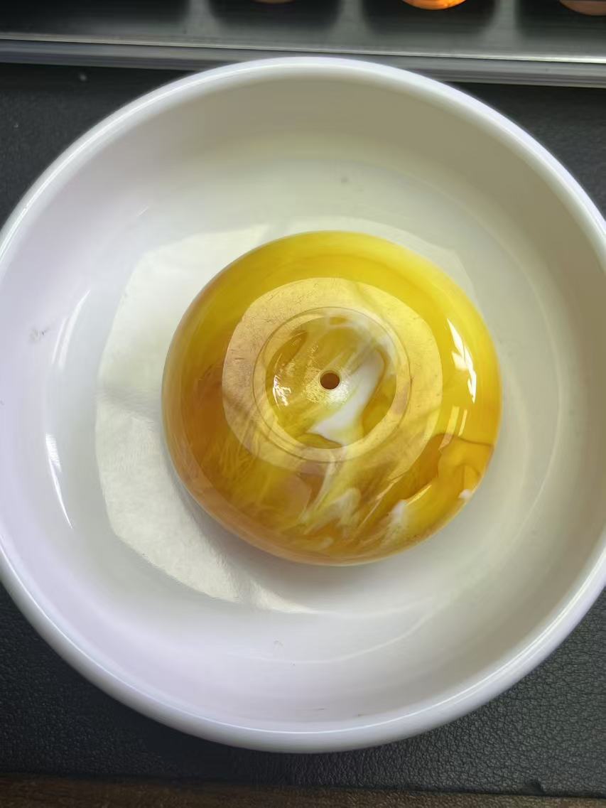 天然琥珀蜜蜡吊坠  大平安扣a410 卡44*21  一个