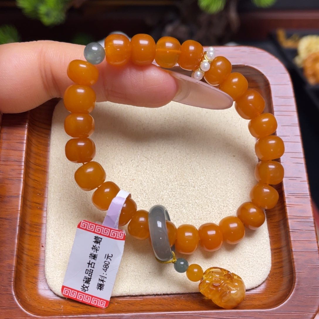 未镶嵌蜜蜡手链手串