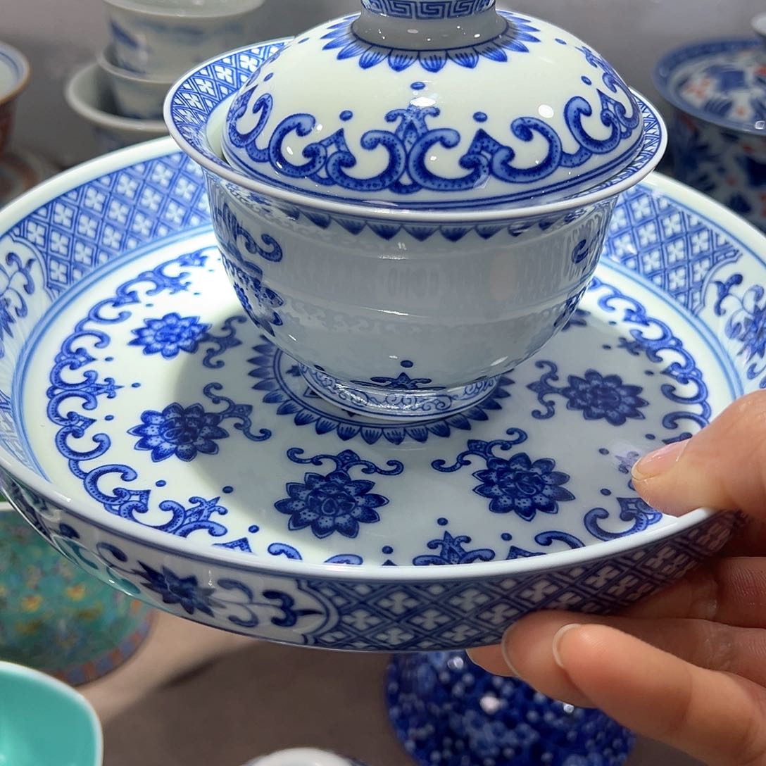 盖碗全场七觉得胸景德镇景德镇陶瓷