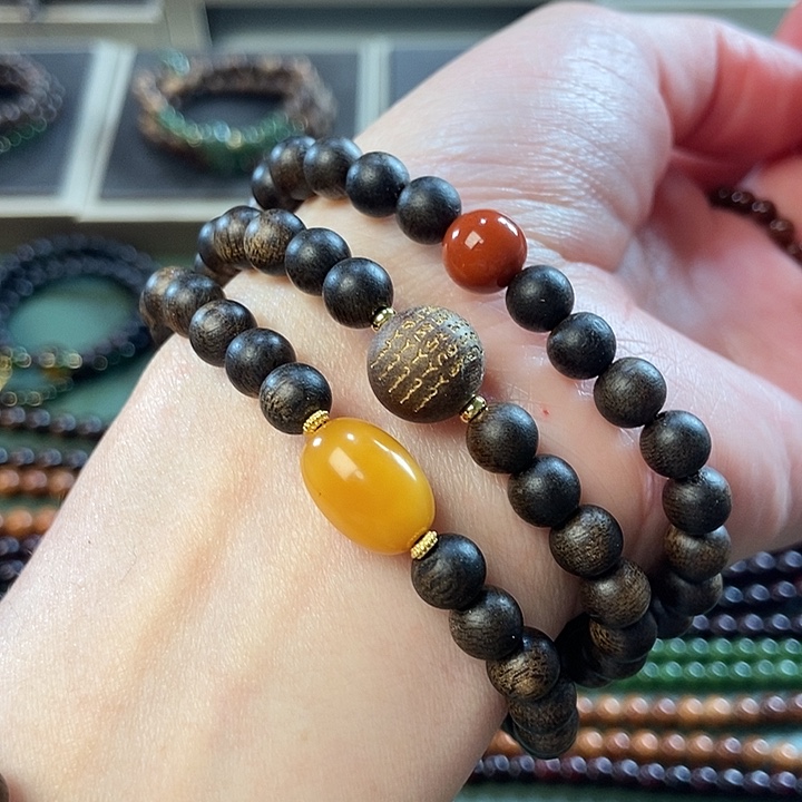 沉香手串0.6红土沉香手串