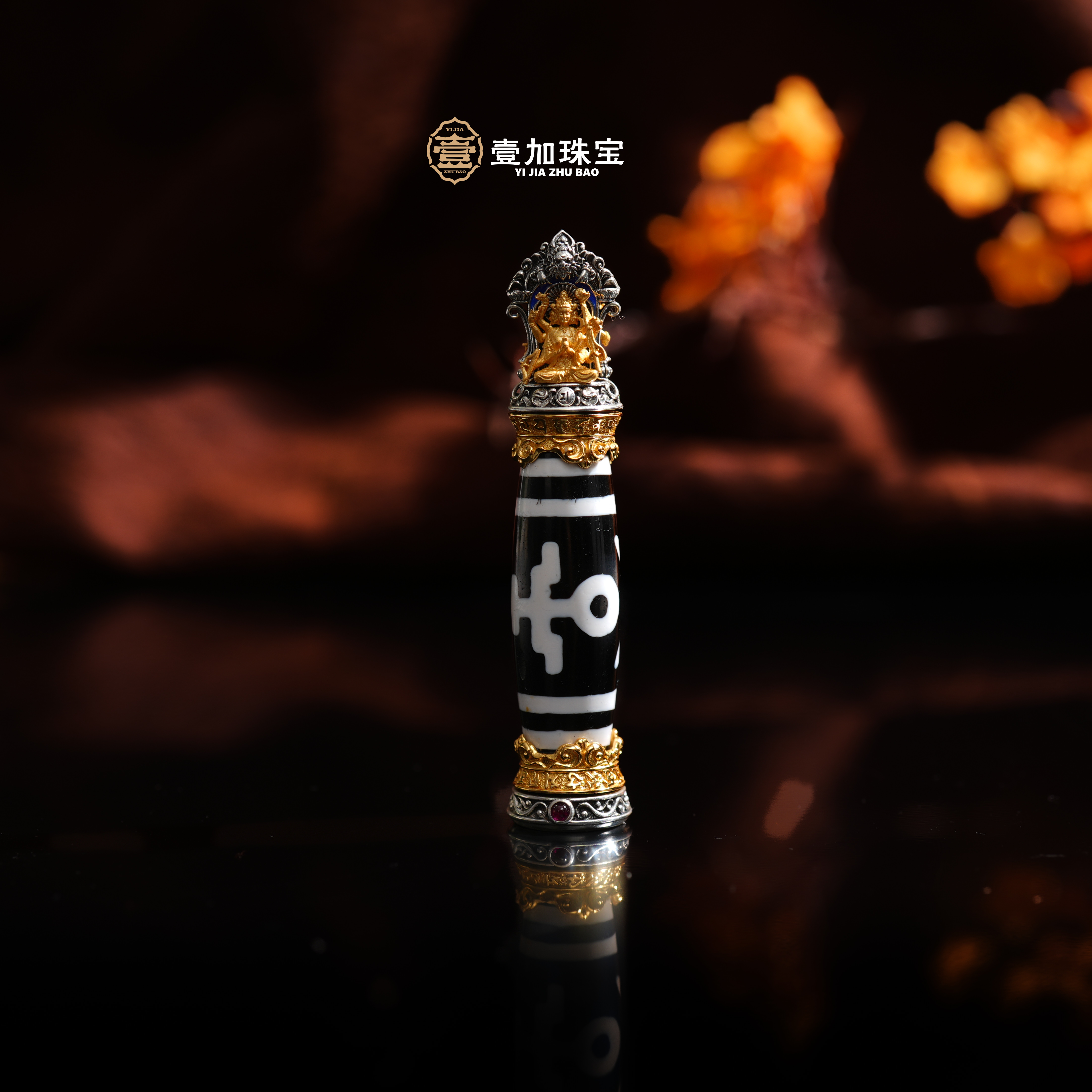 壹加林妹妹 | 玛瑙小卢博古贵人大黑天摩利支天银镶多样性发一
