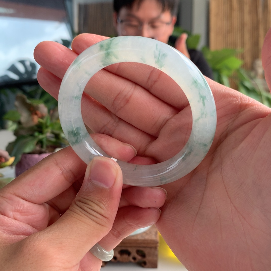 大***米未镶嵌手镯翡翠冰飘花2