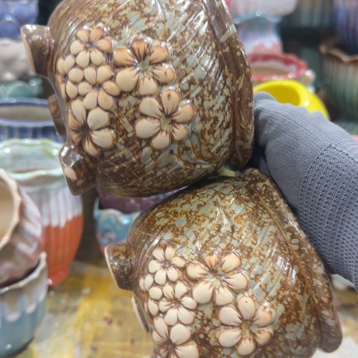 凑9米包邮，有孔，陶瓷花盆