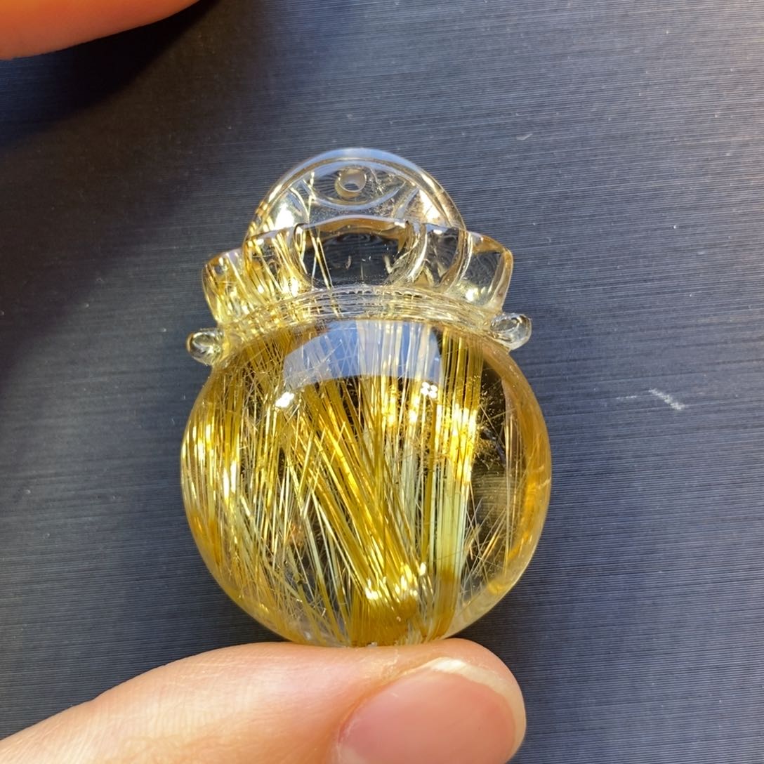 颈饰未镶嵌水晶钛晶福袋吊坠