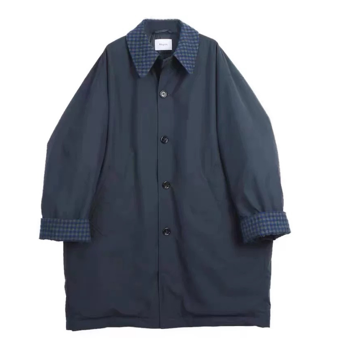 现货 AS秋冬新款格纹翻领中长款白鸭绒保暖风衣式羽绒服