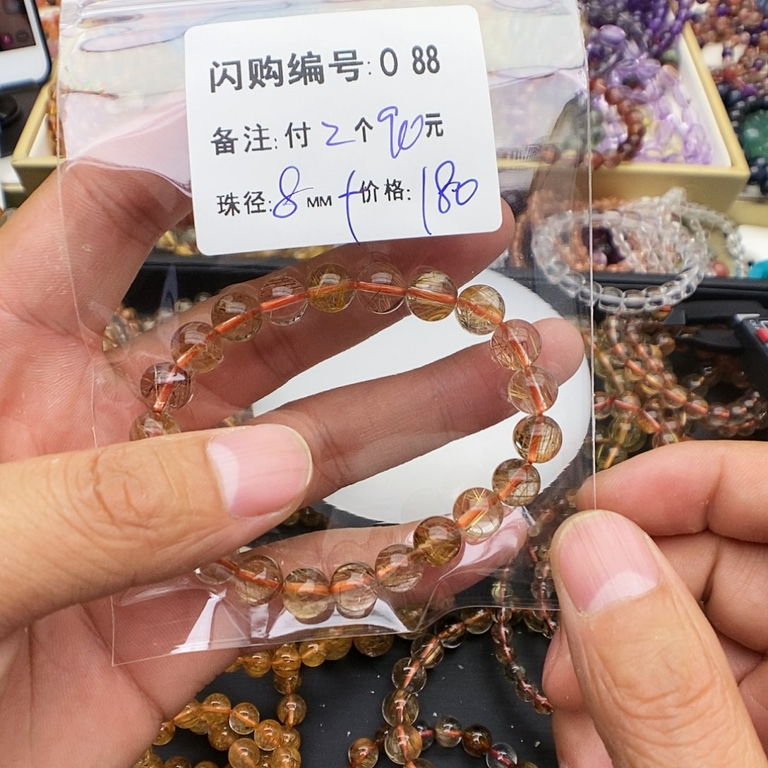 水晶手链未镶嵌幸**子O 88