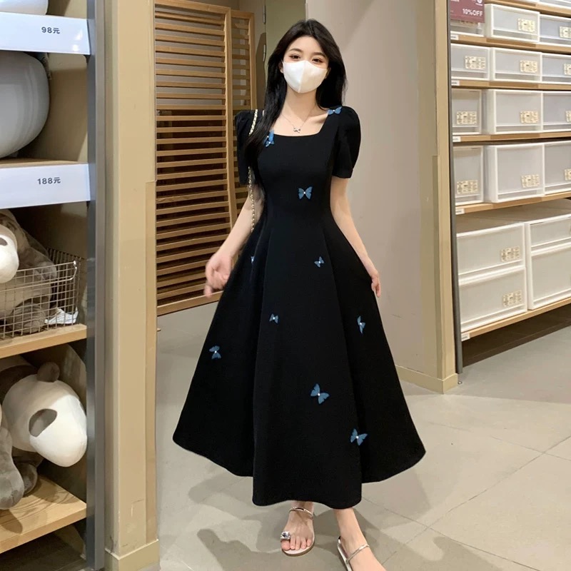 【1051-1100】2025新款茶歇法式碎花连衣裙子夏季女气质高级感长裙