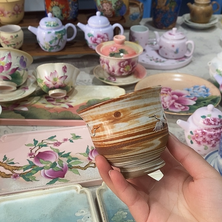 6 纯手工手绘茶具杯杯