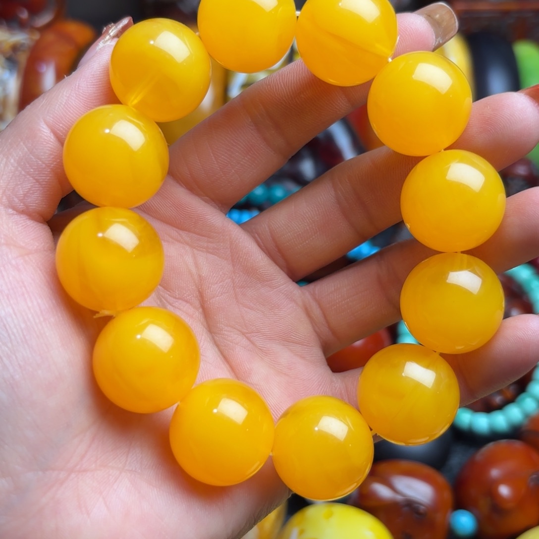 琥珀手链未镶嵌蜜蜡