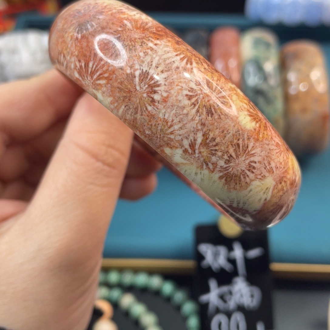 未镶嵌手镯硅化玉