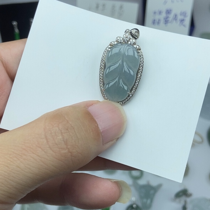 翡翠颈饰银S925镶嵌00000011