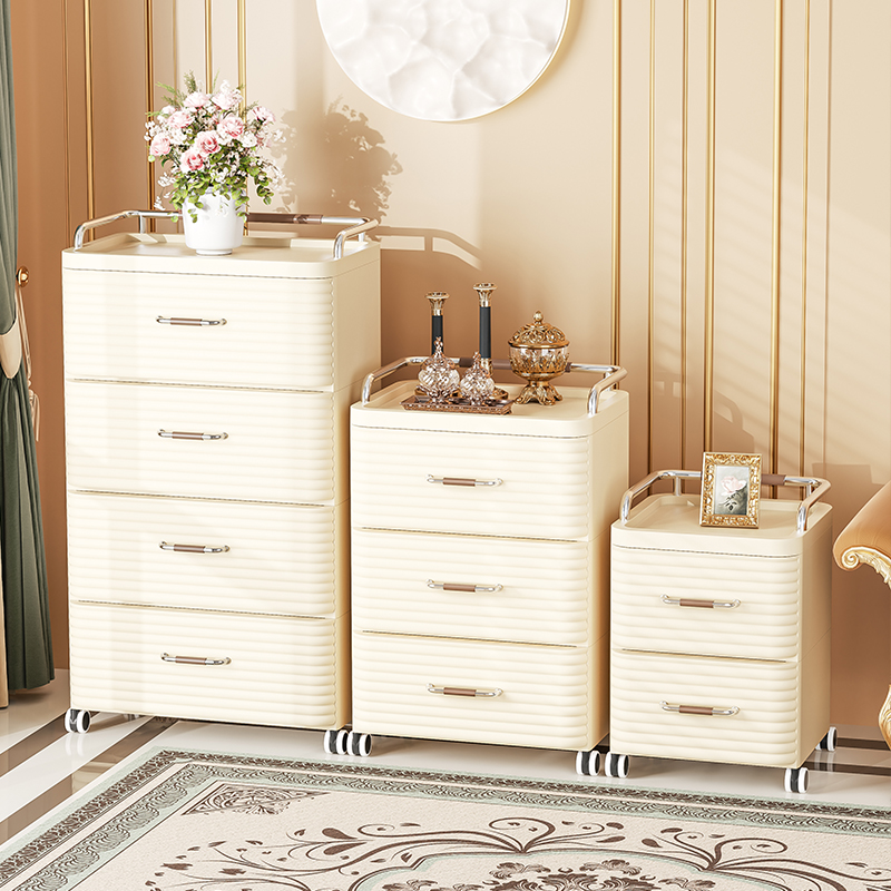 免安装高颜值简约实用型抽屉柜轻奢家用置物架可移动收纳柜储物柜