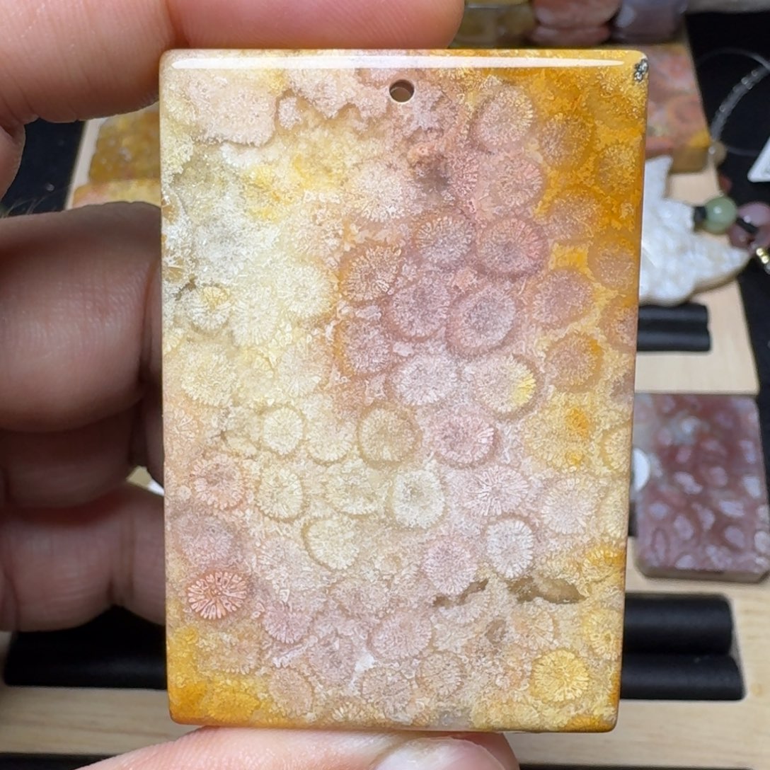未镶嵌纯天然色有机玉石保真色硅化玉