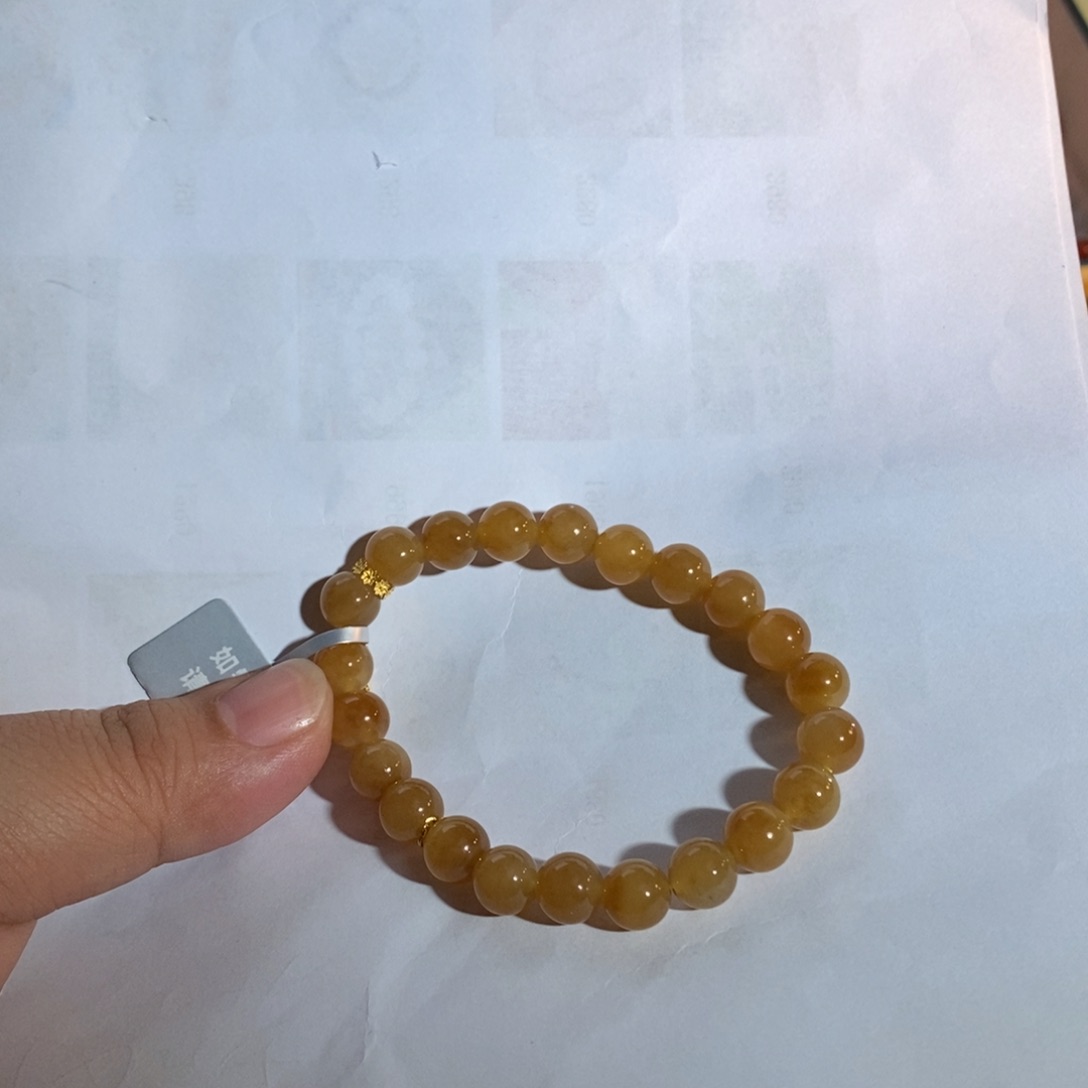 和田玉颈饰18K金镶嵌