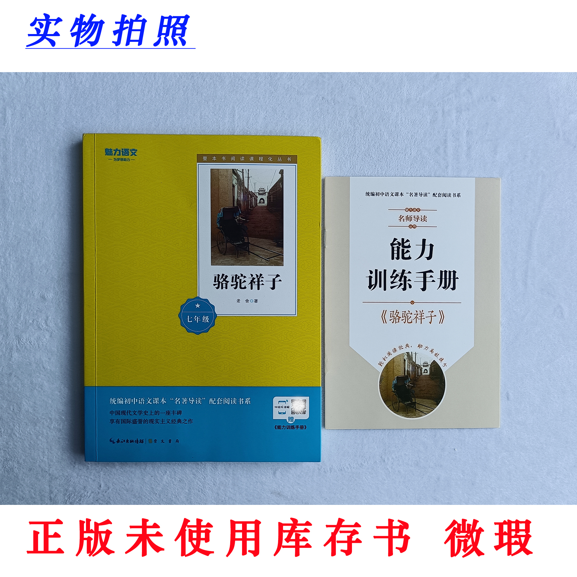 【正版未使用 微瑕】骆驼祥子 七年级 整本书阅读课程化丛书 含手册