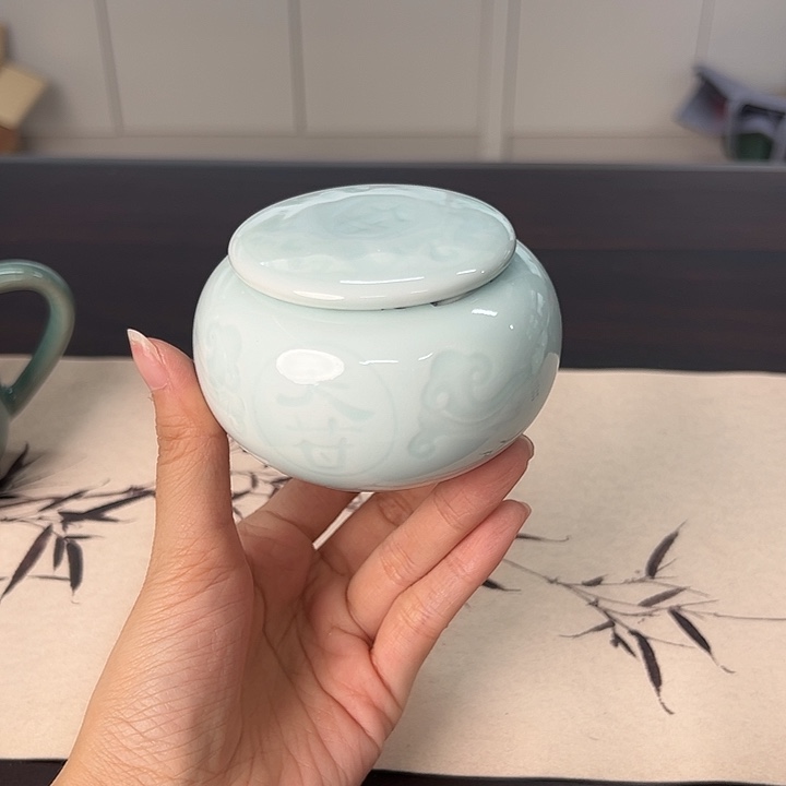 龙泉云间青瓷小米茶器