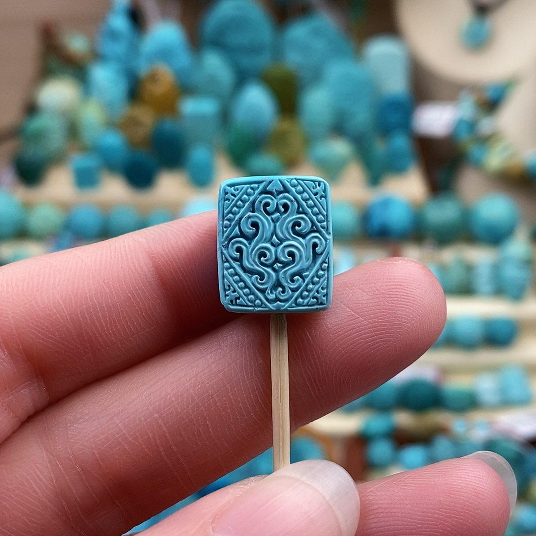 绿松石珠宝奇石未镶嵌12mm