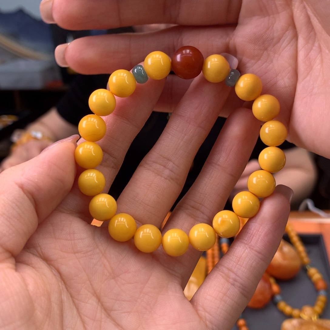 未镶嵌蜜蜡手串微瑕