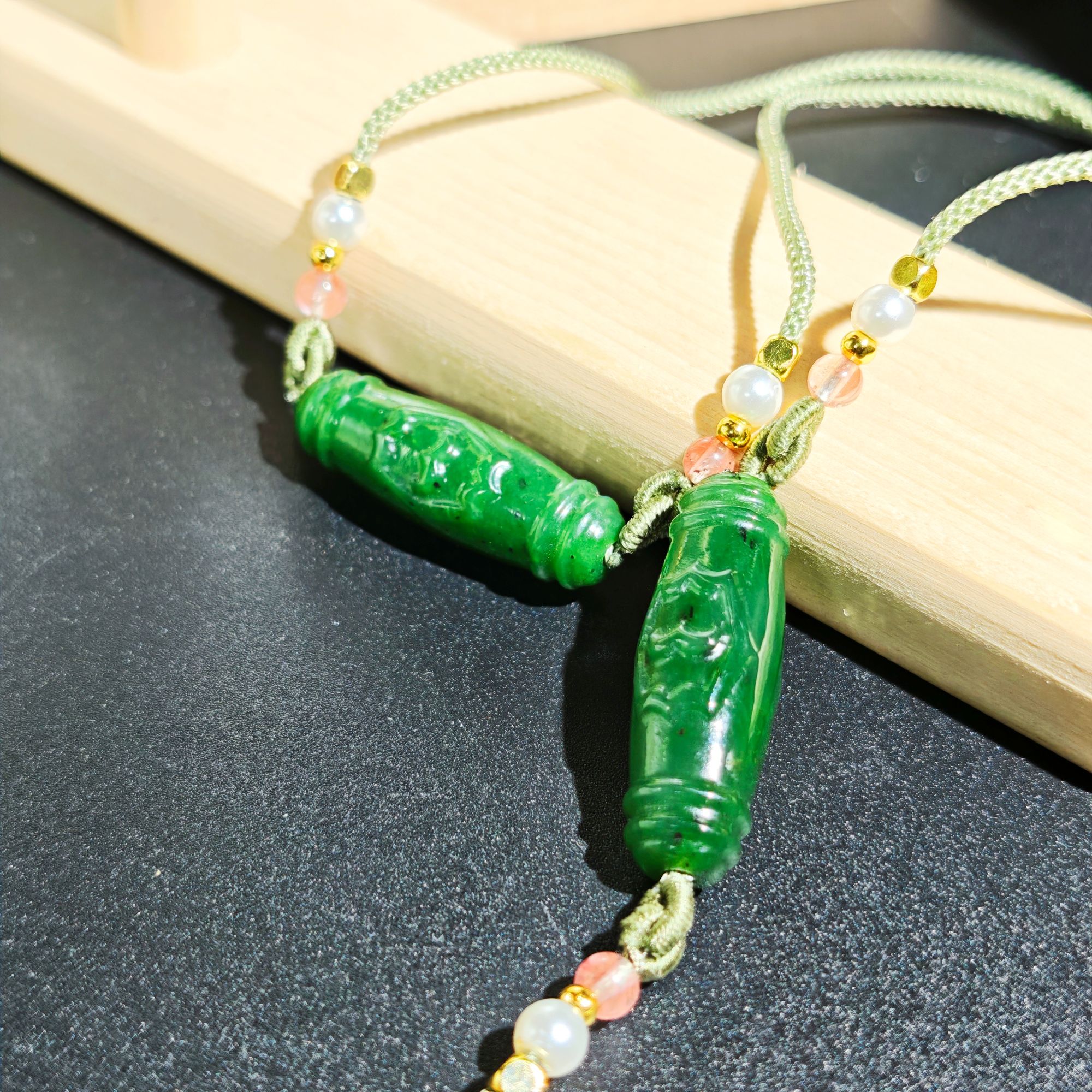 和田玉 碧玉天珠吊坠 多样性发货 拍一发一 H816