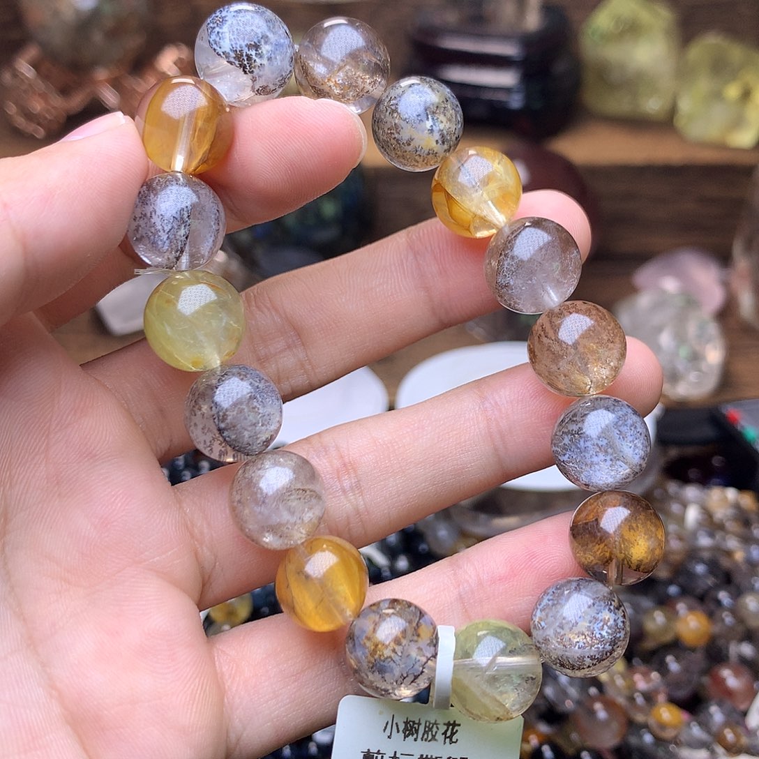 水晶手链未镶嵌小树胶花