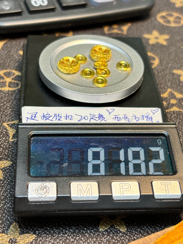 足金999足金配饰卡7车轮六字龙脊卡环