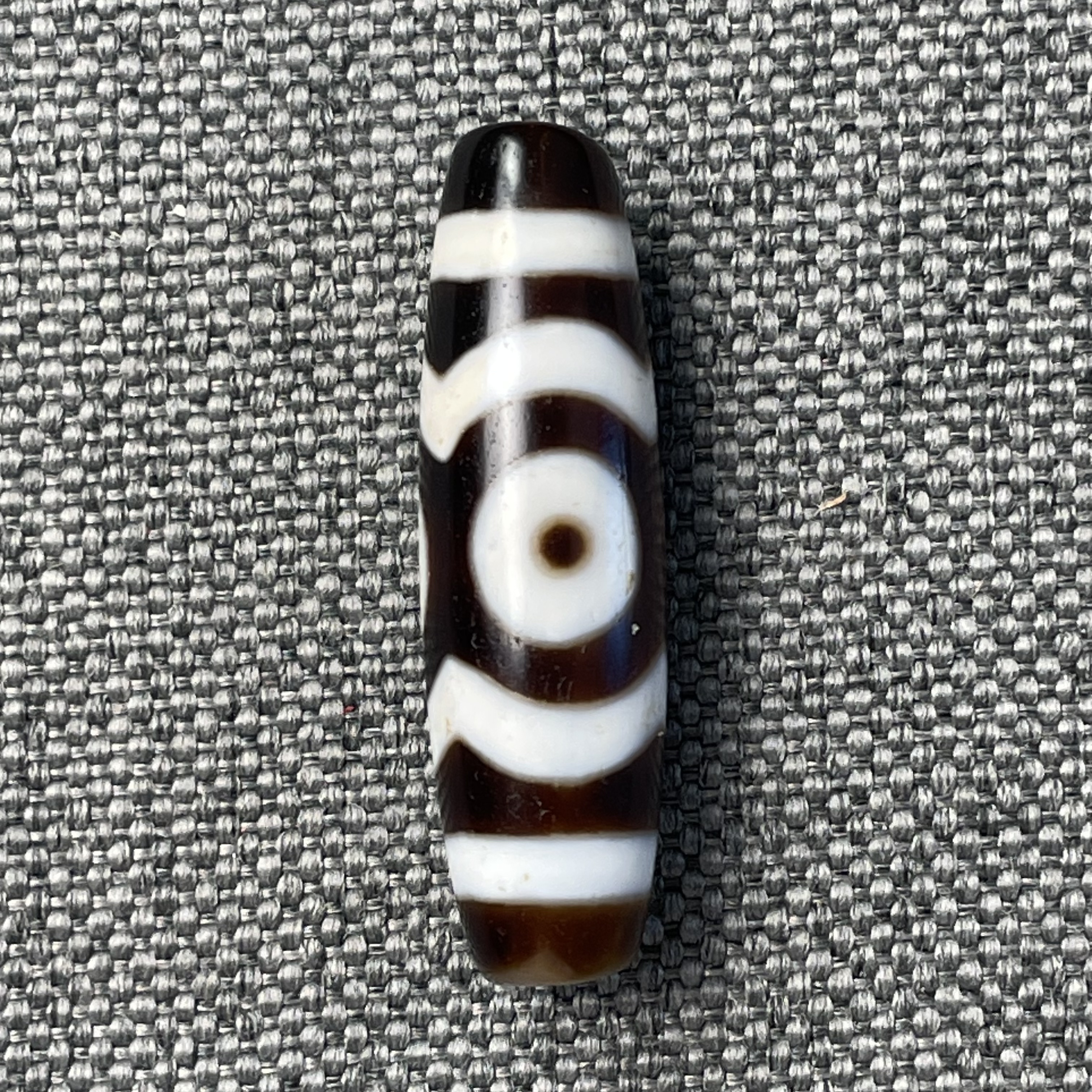 藏式三眼图腾玛瑙天珠未镶嵌