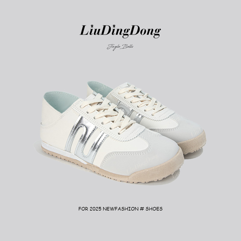 【刘叮咚女鞋】女鞋百搭休闲鞋平底鞋子单鞋白色时尚情侣夏季透气
