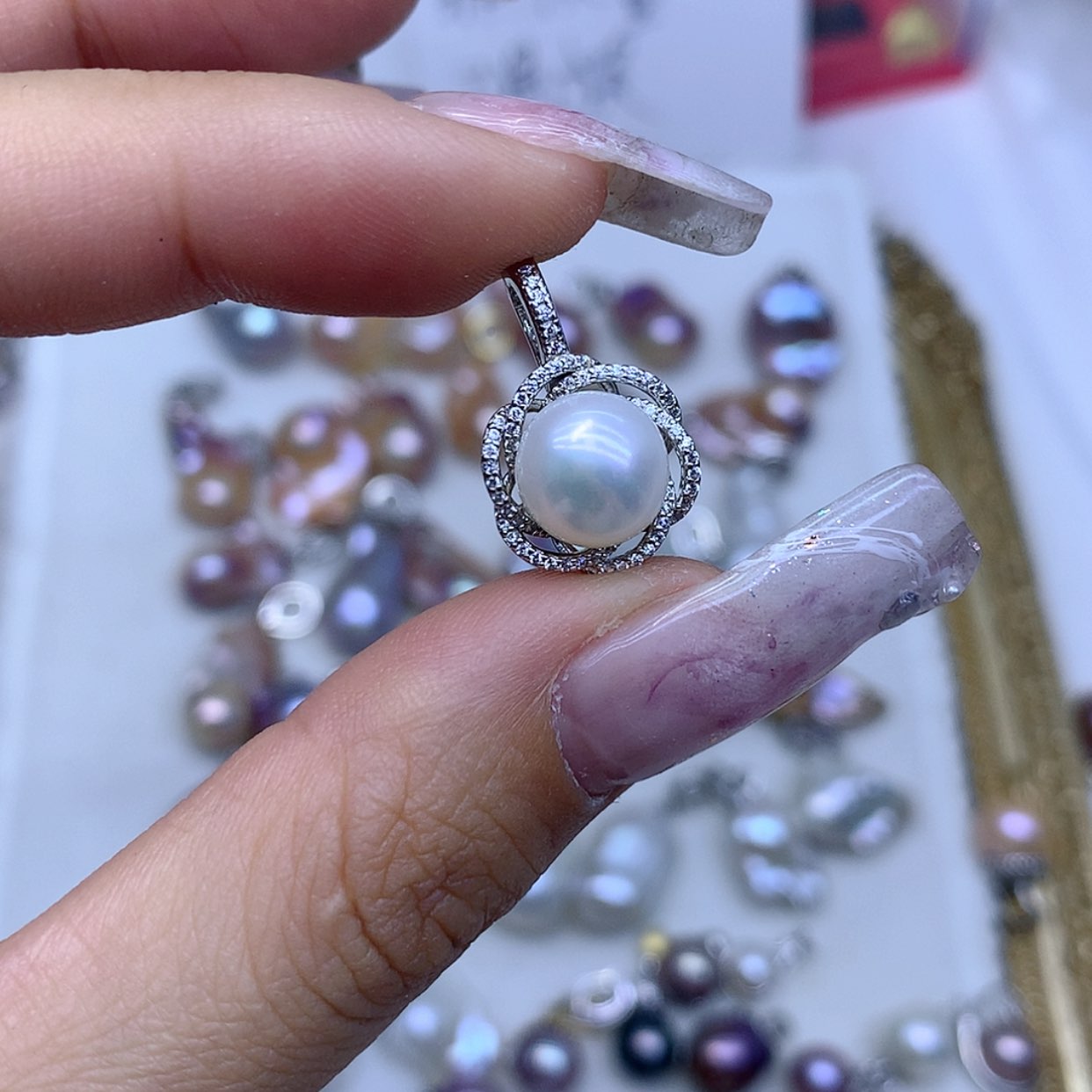 【闪购商品】淡水珍珠颈饰银S925镶嵌