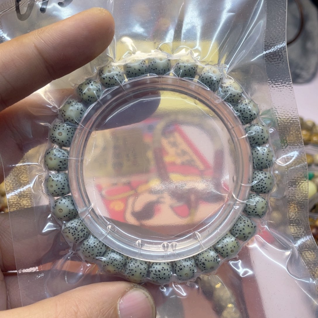 星月菩提手串（635号）果冻料双留白小星点约9