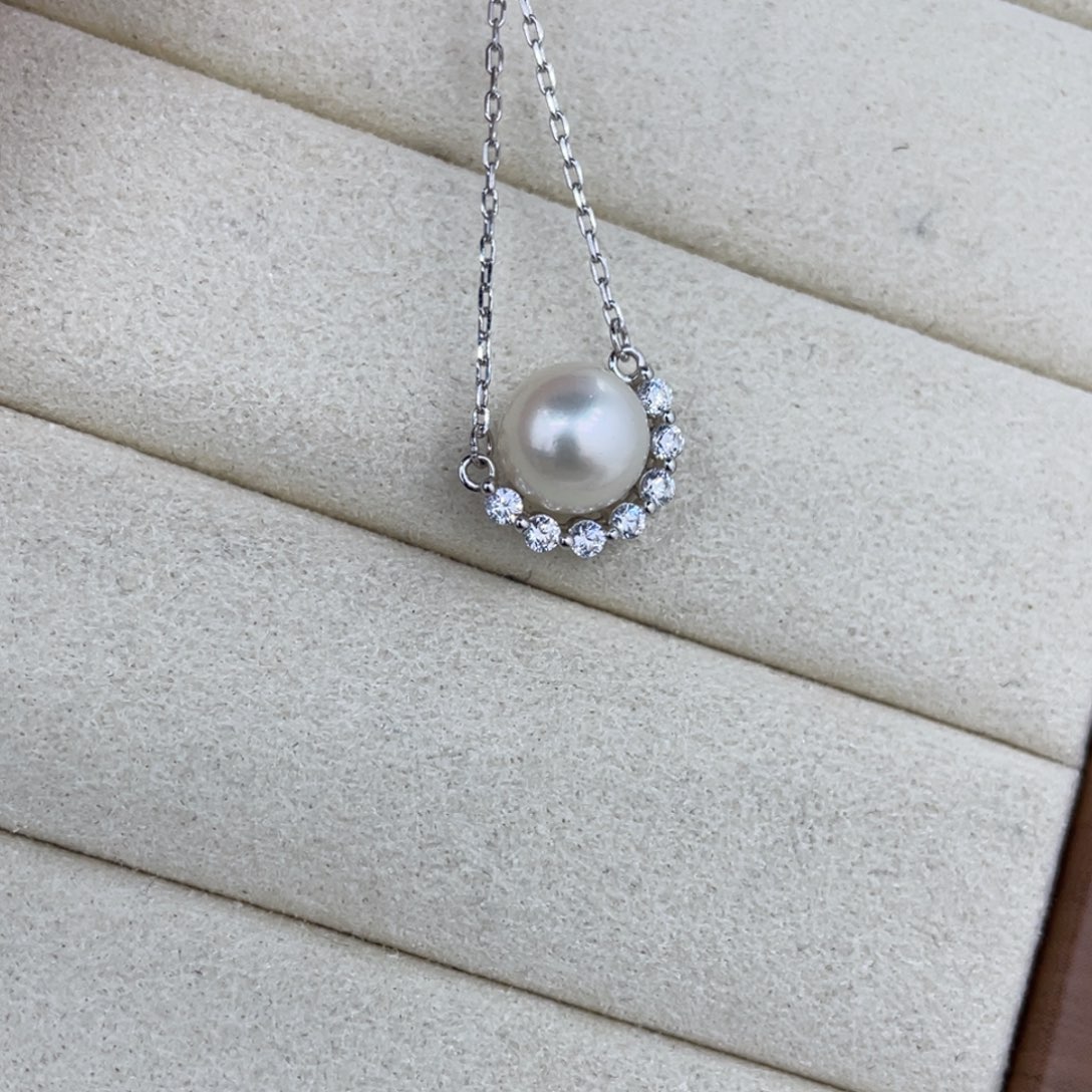 颈饰海水珍珠银S925镶嵌