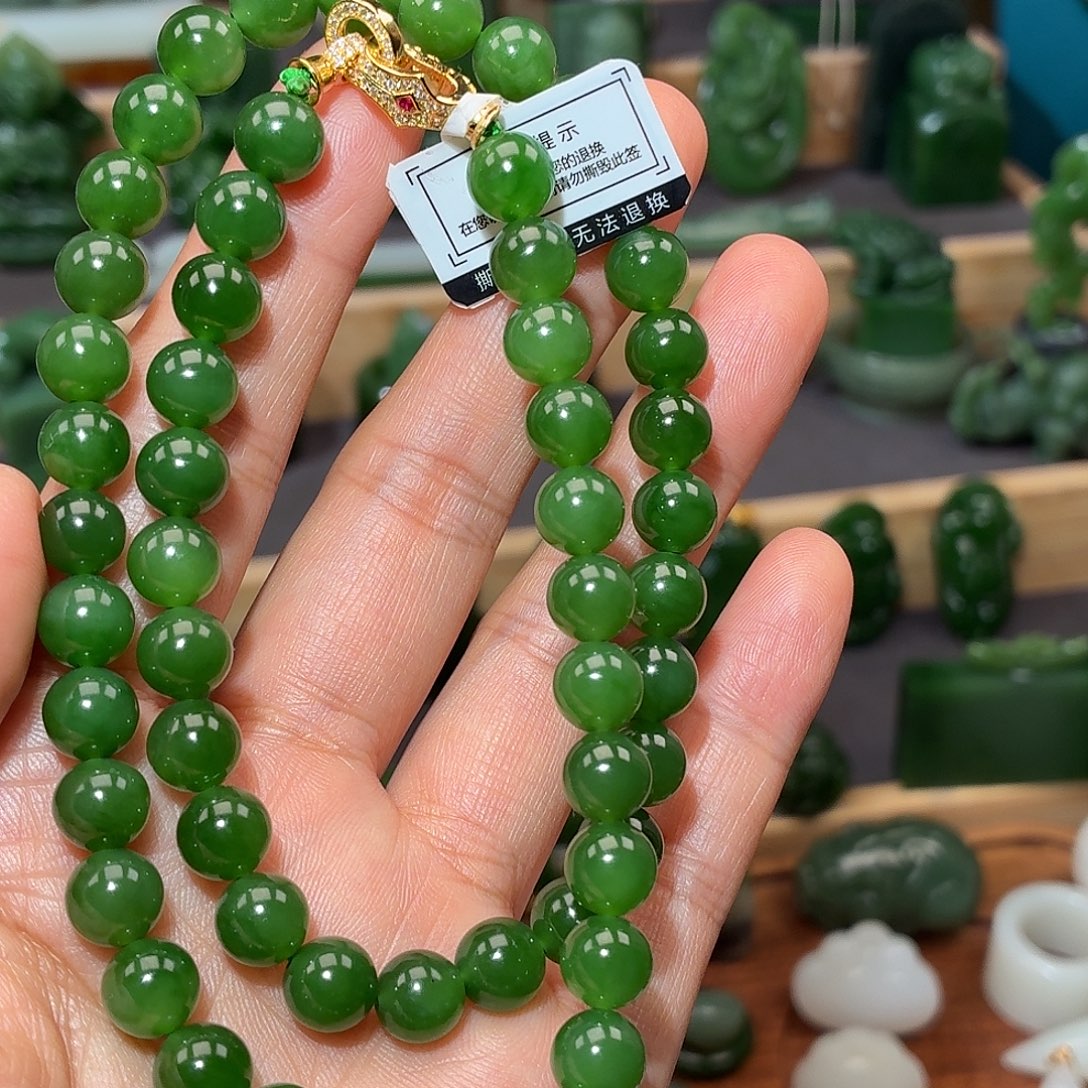 和田玉（碧玉）未镶嵌手链