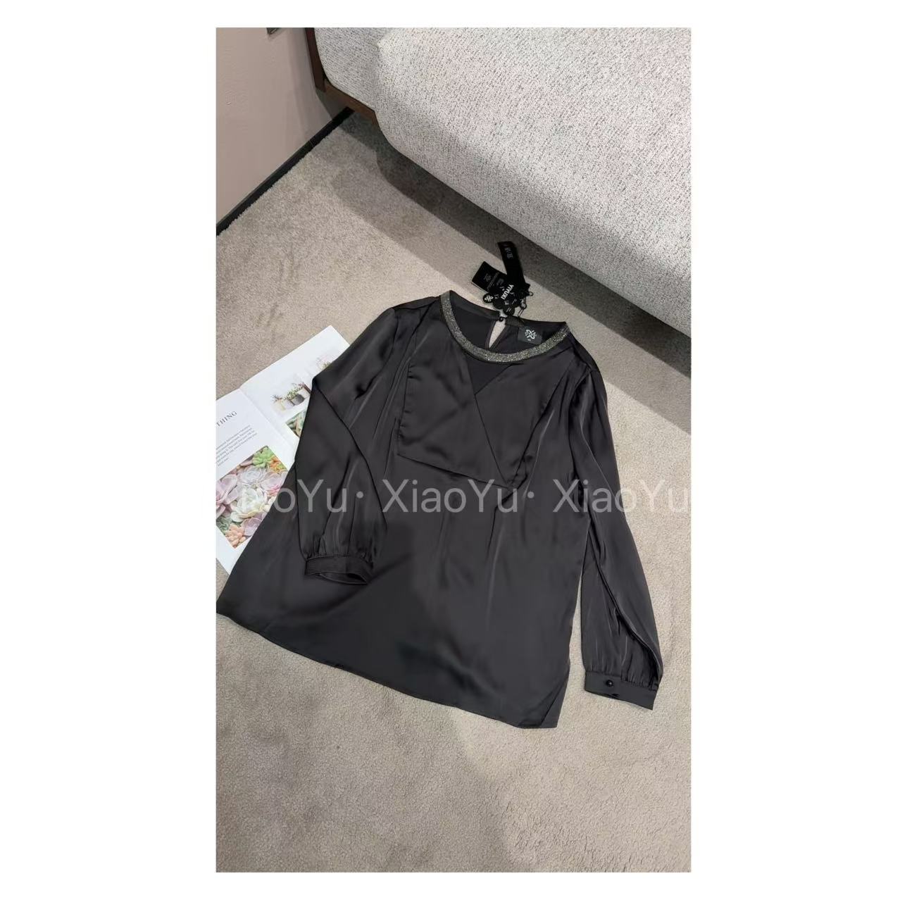 【No退换】瑕疵品 欧货【工艺V领时尚上衣】衬衫 YYX 32671