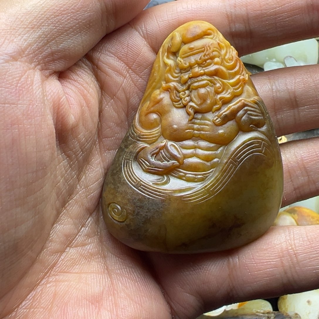 小***子和田玉未镶嵌挂件