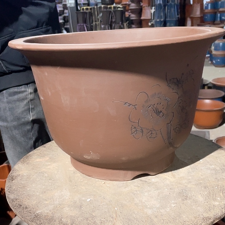 紫砂007花盆花盆