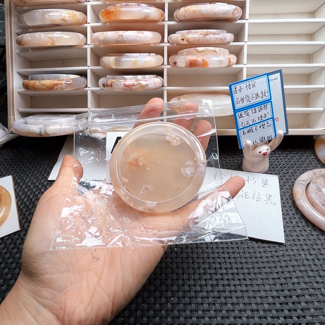 玛瑙/玉髓手镯合金一****-