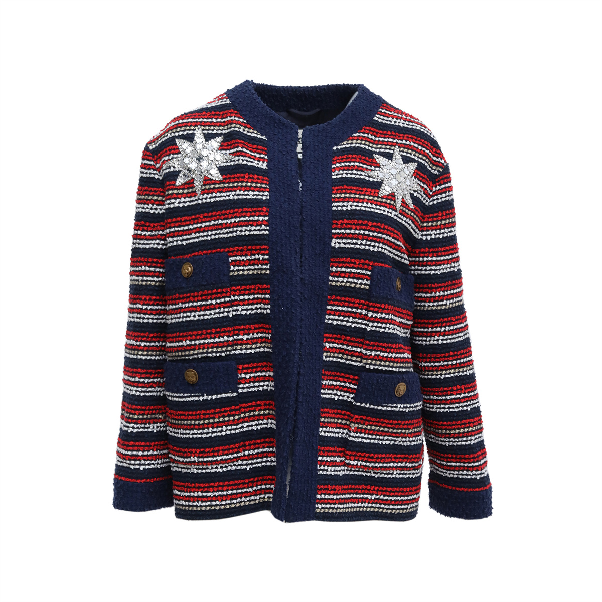 99新 GUCCI/古驰 红蓝条纹 小香风 开衫 外套 P224829269