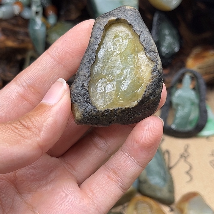 定制翡翠未镶嵌老*道定制大势至