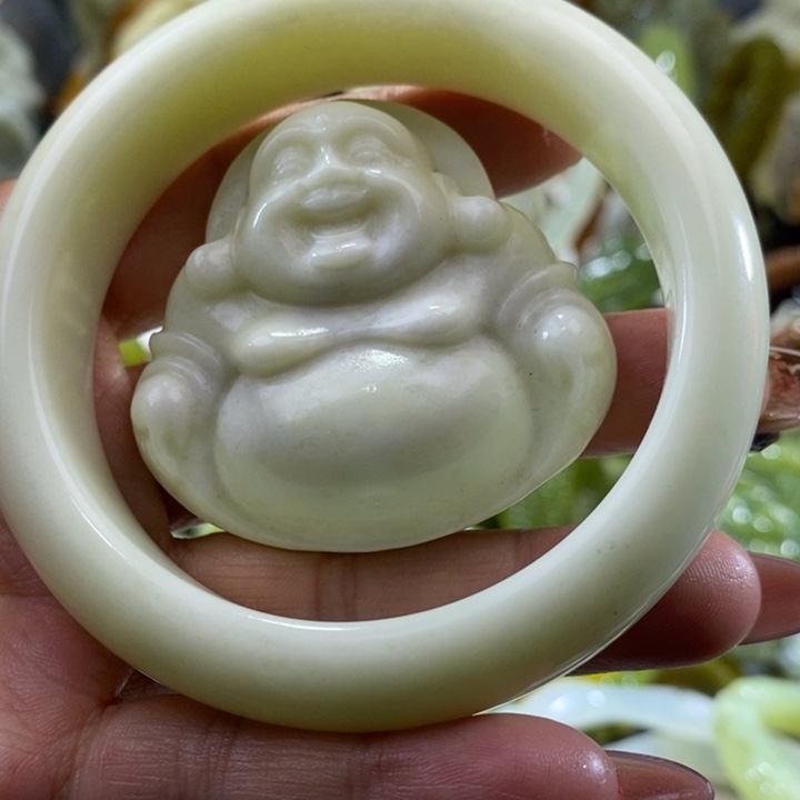 岫玉未镶嵌岫玉一套