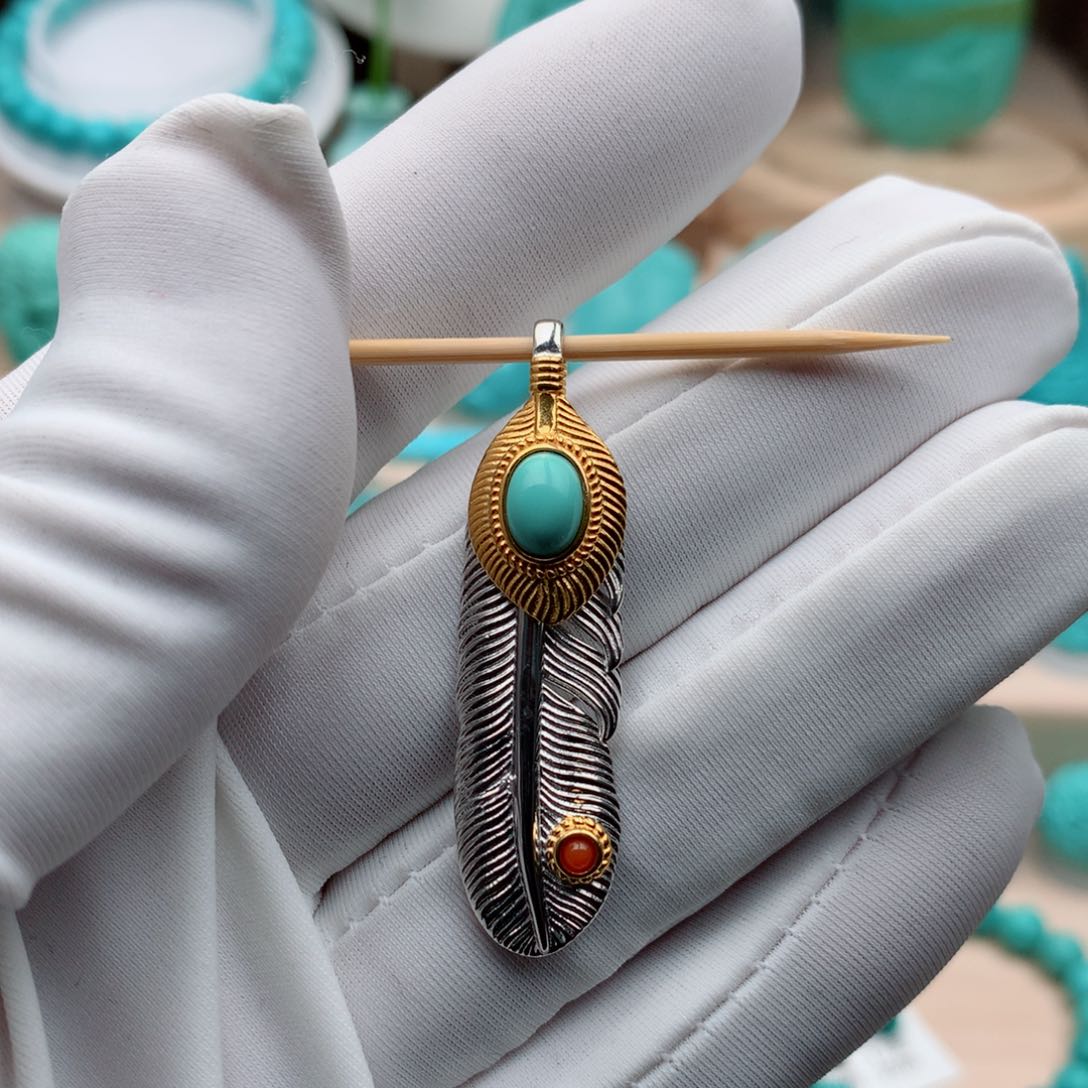 绿松石珠宝奇石银S925镶嵌