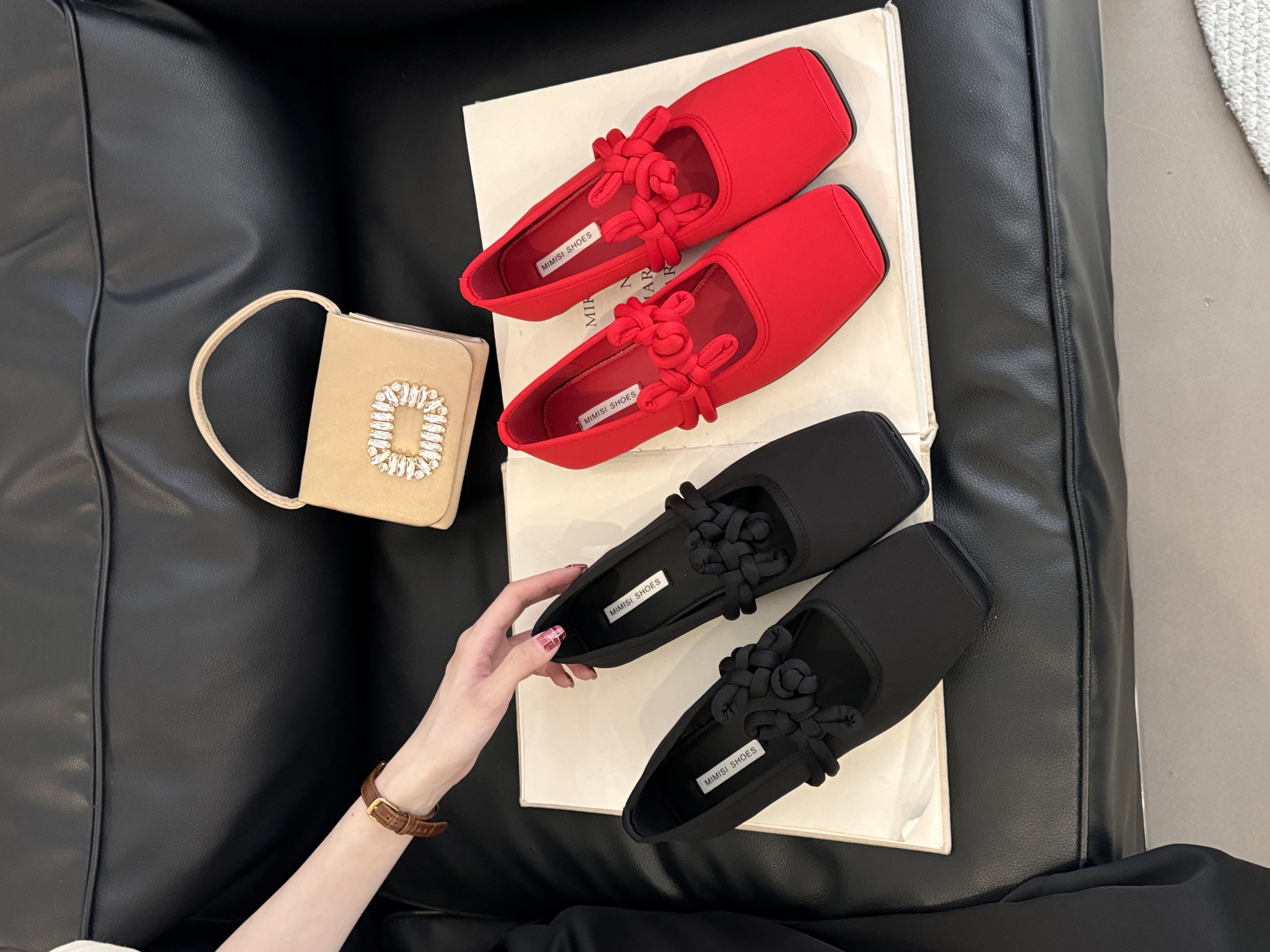 小众设计感中国结红色春款小香风单鞋女鞋子2025年晚晚风玛丽珍鞋