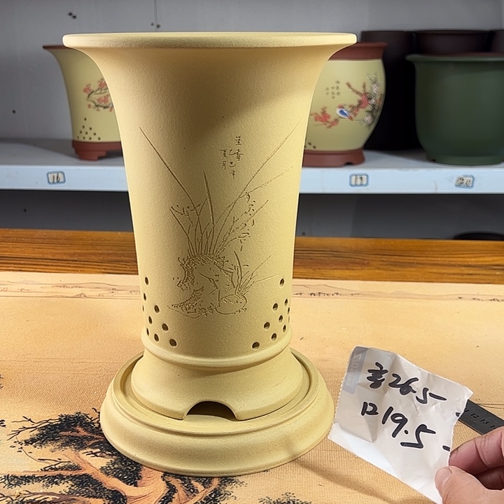 紫砂花盆紫砂兰花盆32