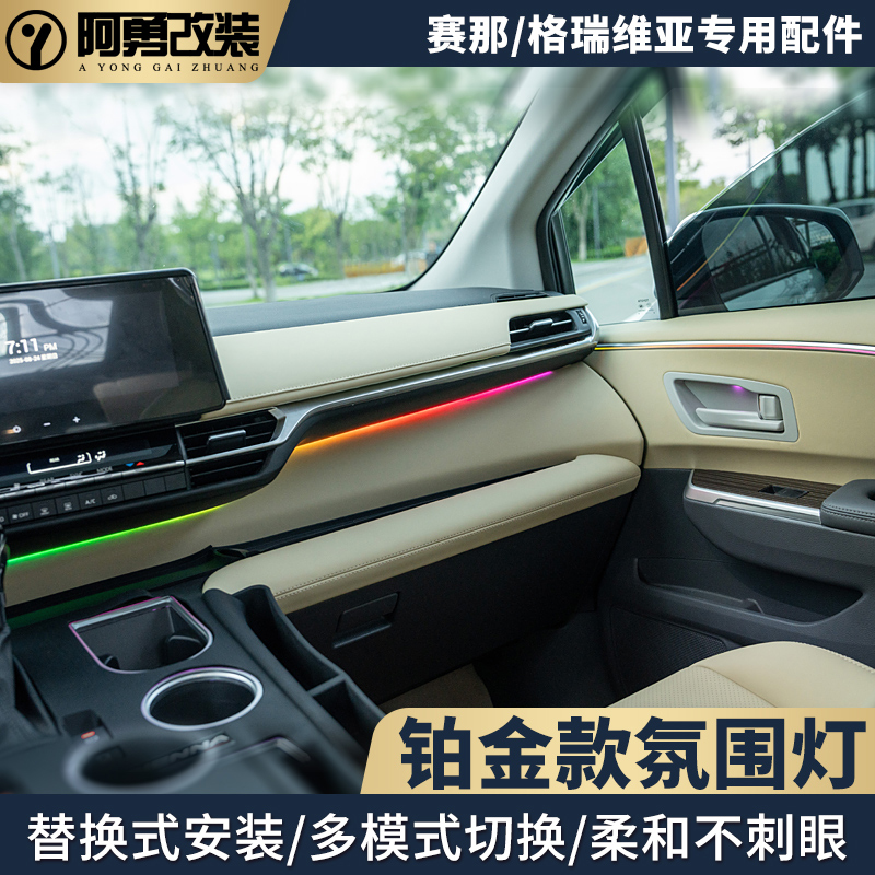 适用赛那车内氛围灯汽车专用品格瑞维亚内饰氛围灯塞纳阿勇改装件
