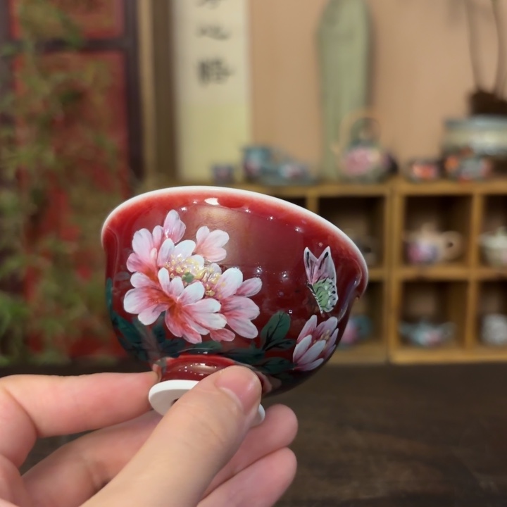 柴烧纯手工手绘陶瓷