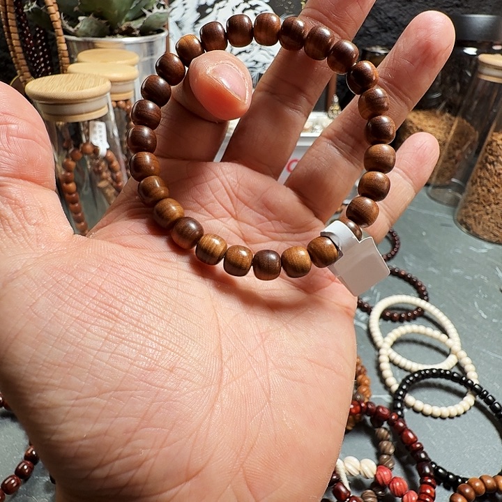 B***A檀香木手串/手链老山檀焦糖黑肉沉水7*8