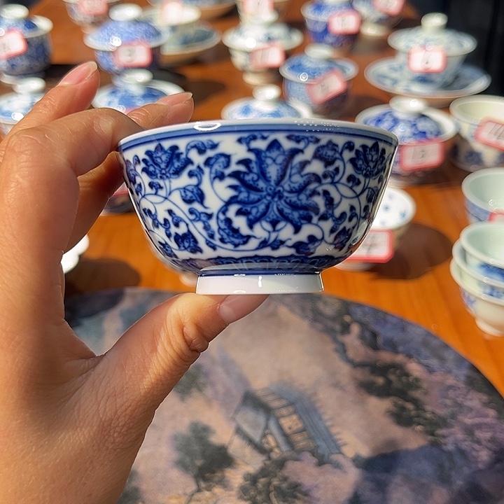 镹曰茶闲柴窑手工手绘青花